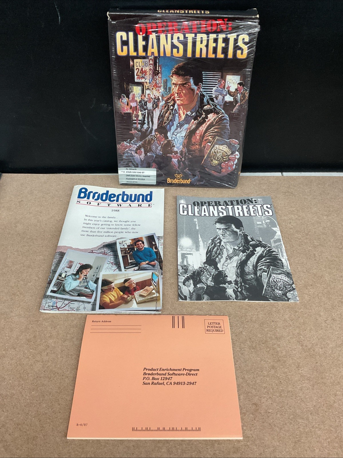 Operation Cleanstreets Big Box Atari ST 1988 Brøderbund – No Game