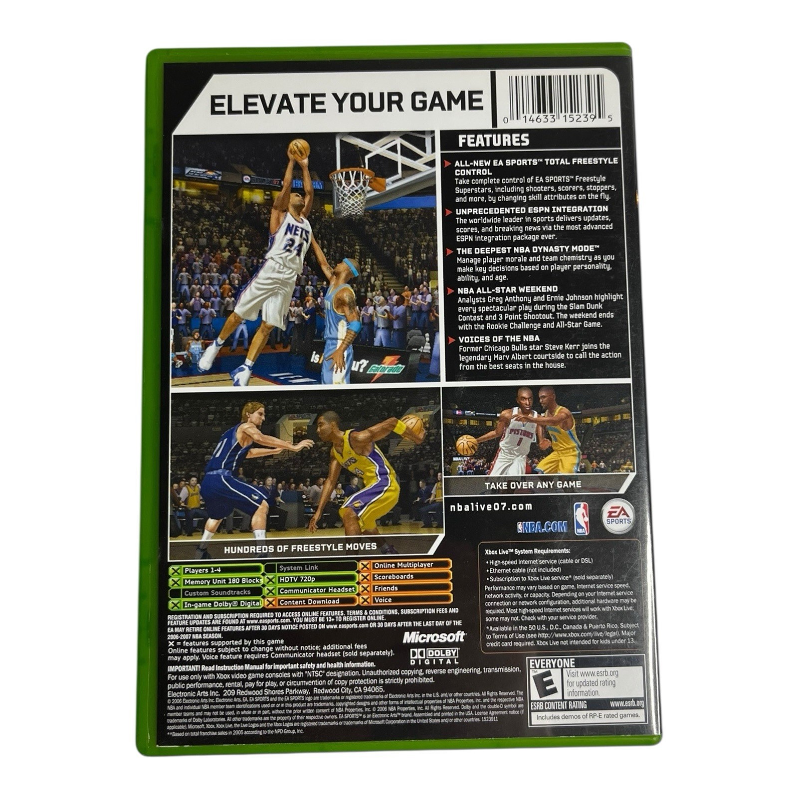 Microsoft Xbox Original OG NBA 2K6 Live 07 05 Basketball Video Game Complete