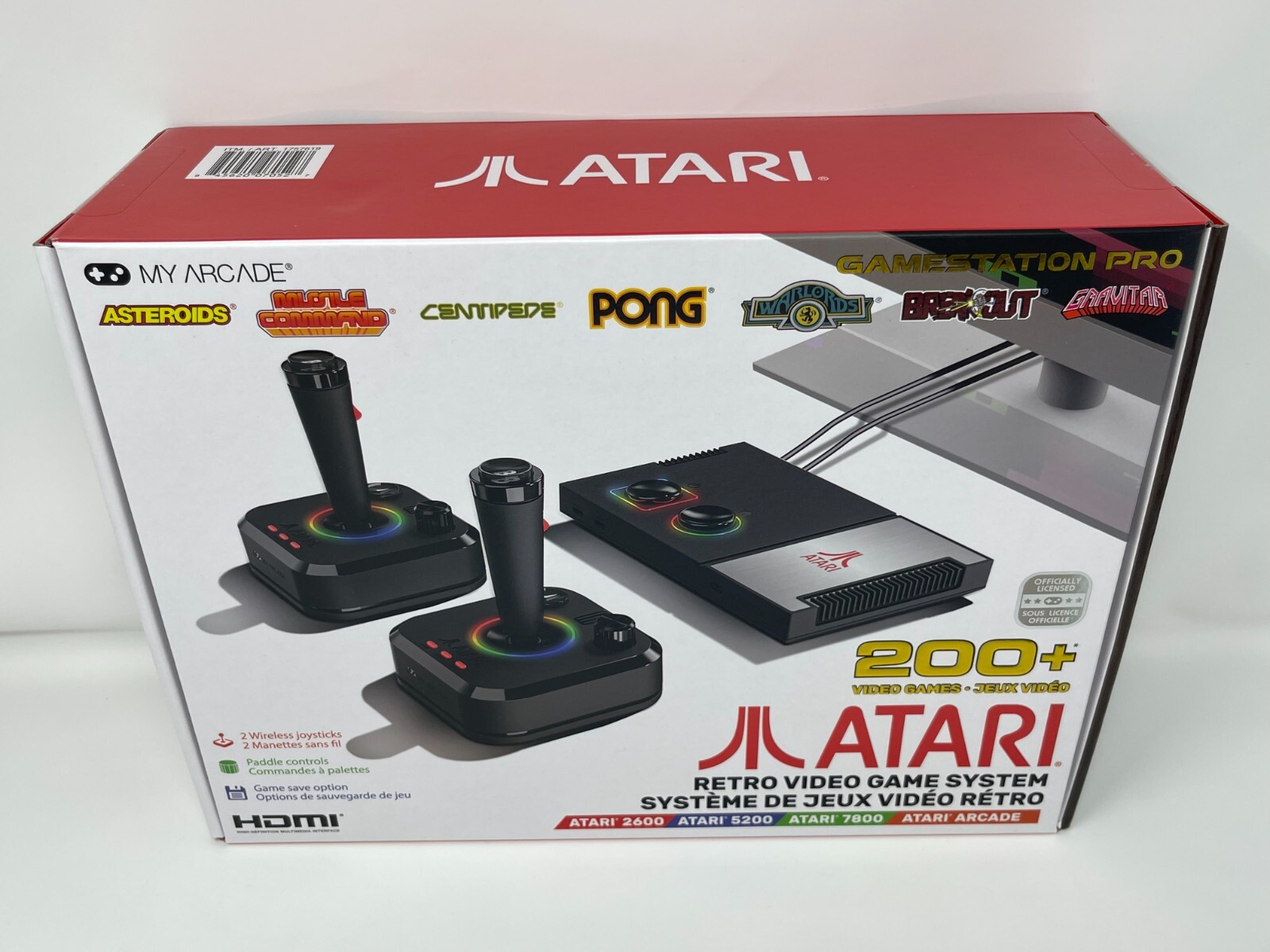 My Arcade Atari Gamestation Pro Console with 200+ Games & 2 Joysticks HDMI Cable