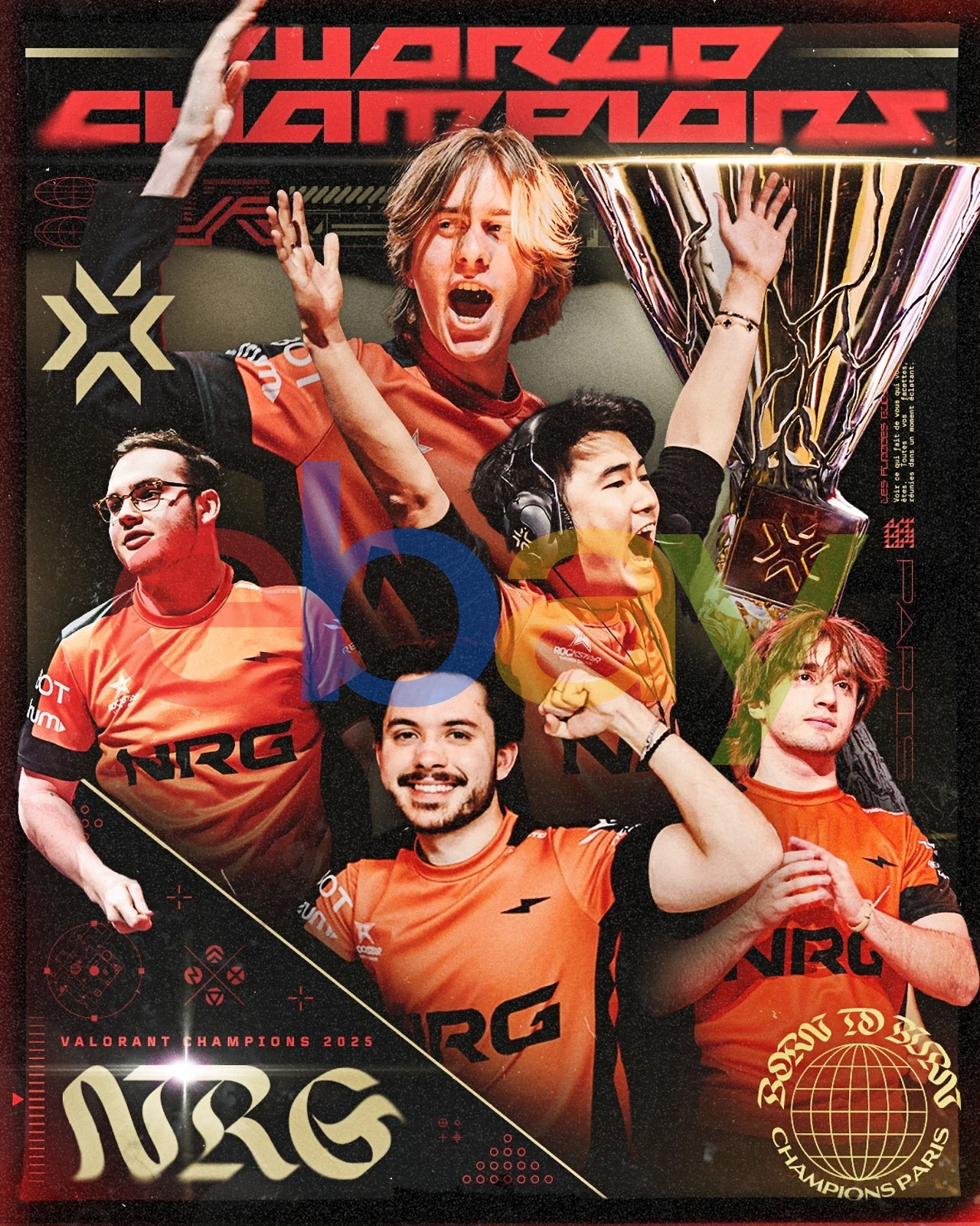 NRG Valorant Champions Tour Trophy Collage Paris 2025 8×10 Esports Photo