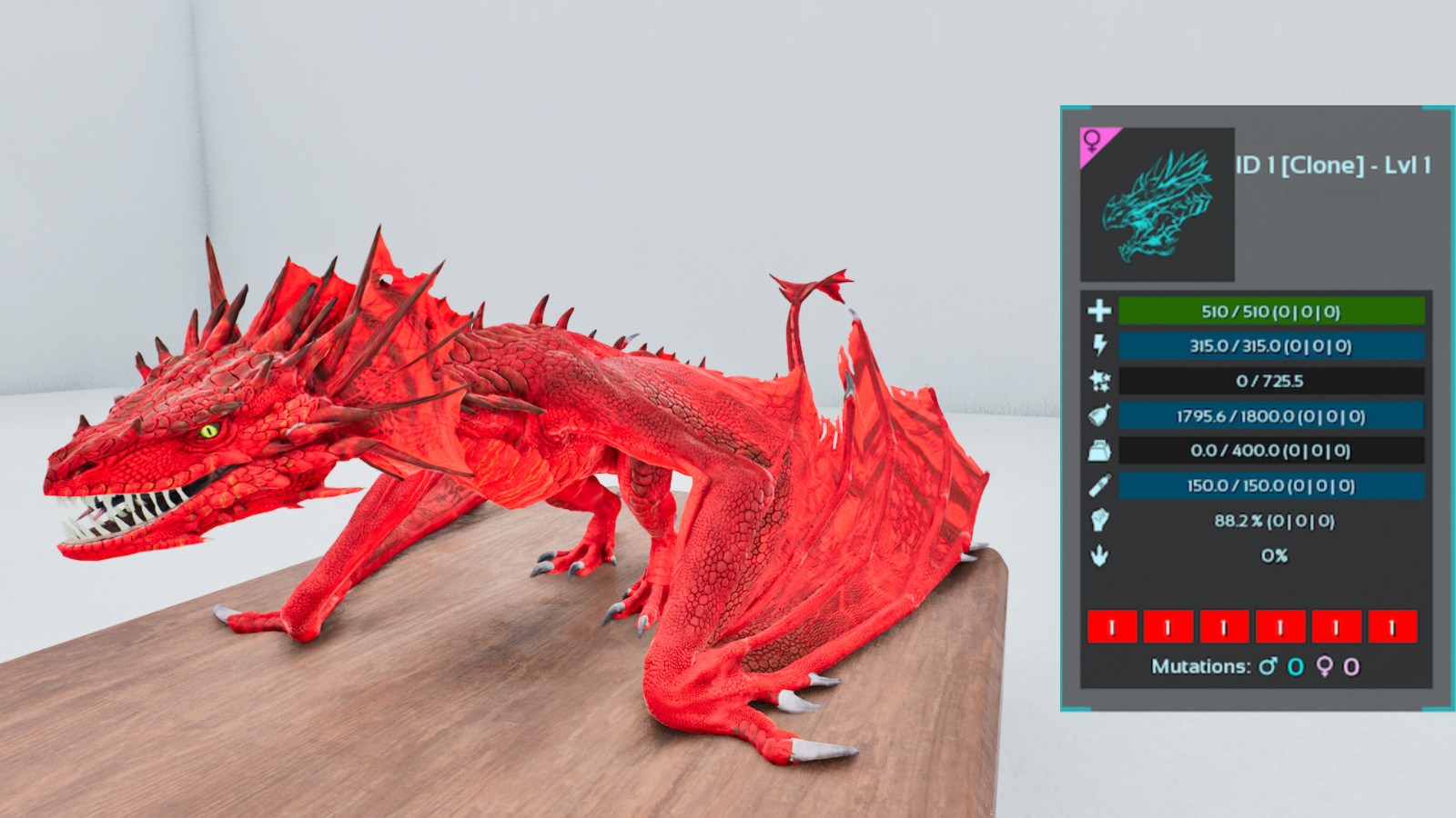 🔥ARK Survival Ascended OFFICIAL PVE WYVERN POISON FEMALES SOLIDS COLORS LVL 1
