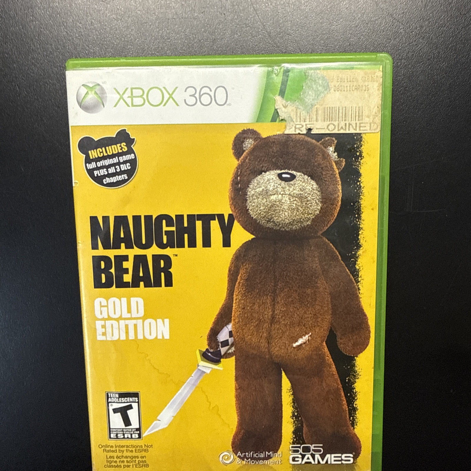 Naughty Bear -Gold Edition (Microsoft Xbox 360) Excellent Disk – Tested & Works