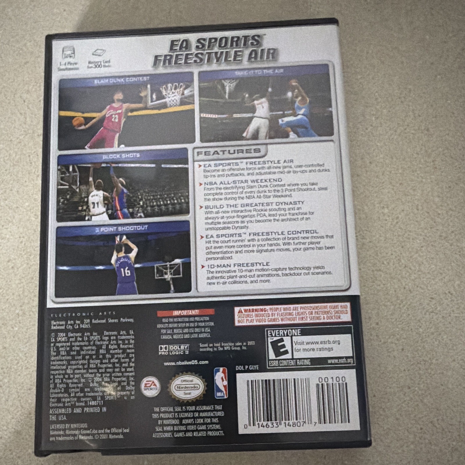 EA Sports NBA Live 2005 (GameCube) 2004 E NTSC-U/C Manual Included