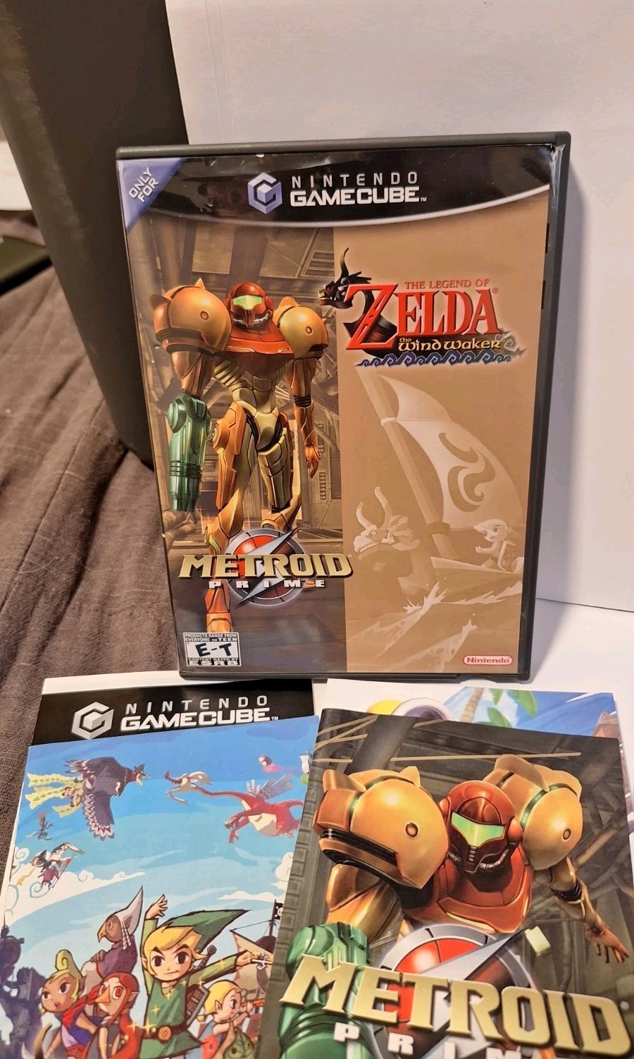 Legend of Zelda Wind Waker & Metroid Prime Combo Nintendo GameCube Complete Rare