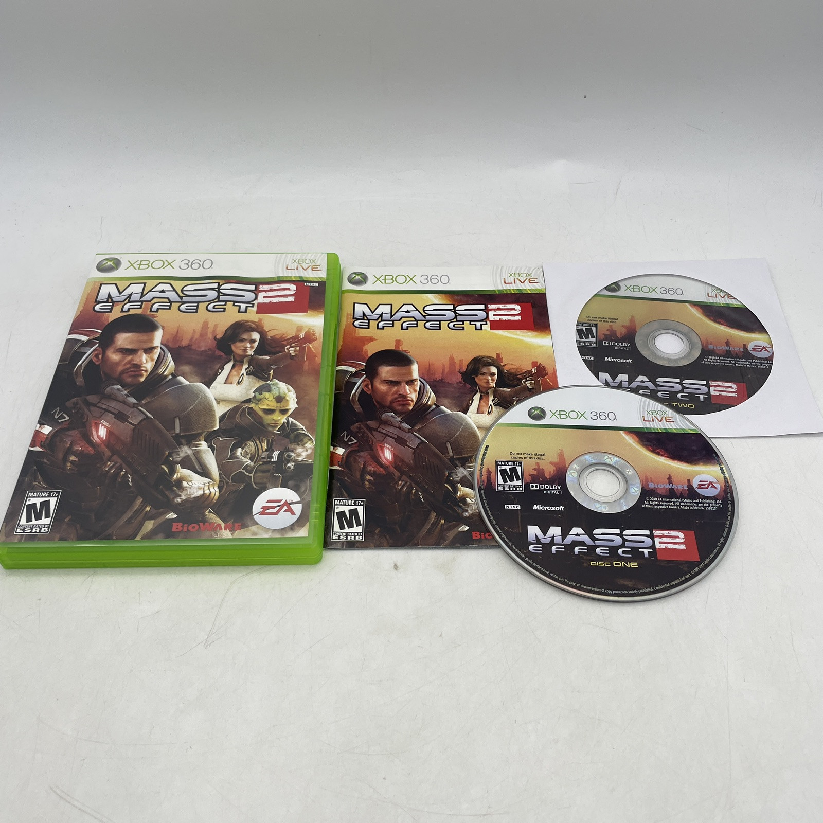 Mass Effect 2 Xbox 360 Complete W/ Manual CIB Tested