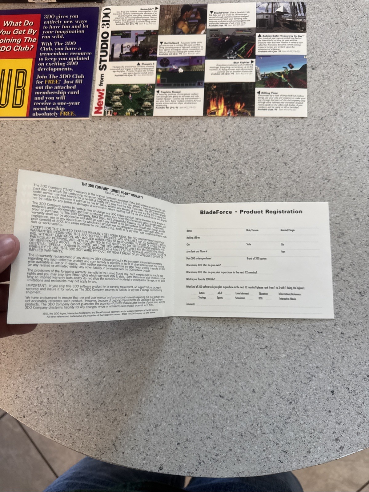 Blade Force (3DO) – CIB Complete – Registration card, Ads, Manual TESTED RARE