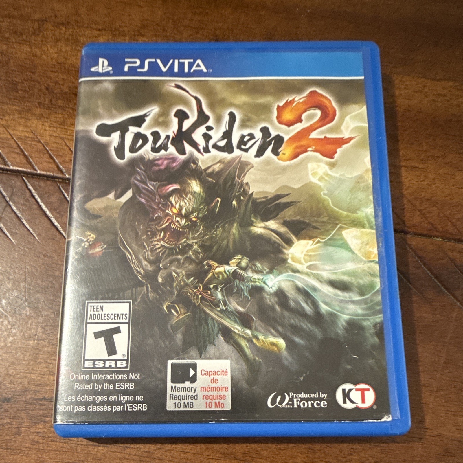 KOEI TECMO Toukiden 2 (Sony PlayStation Vita) NTSC-U/C T Teen Card & Case