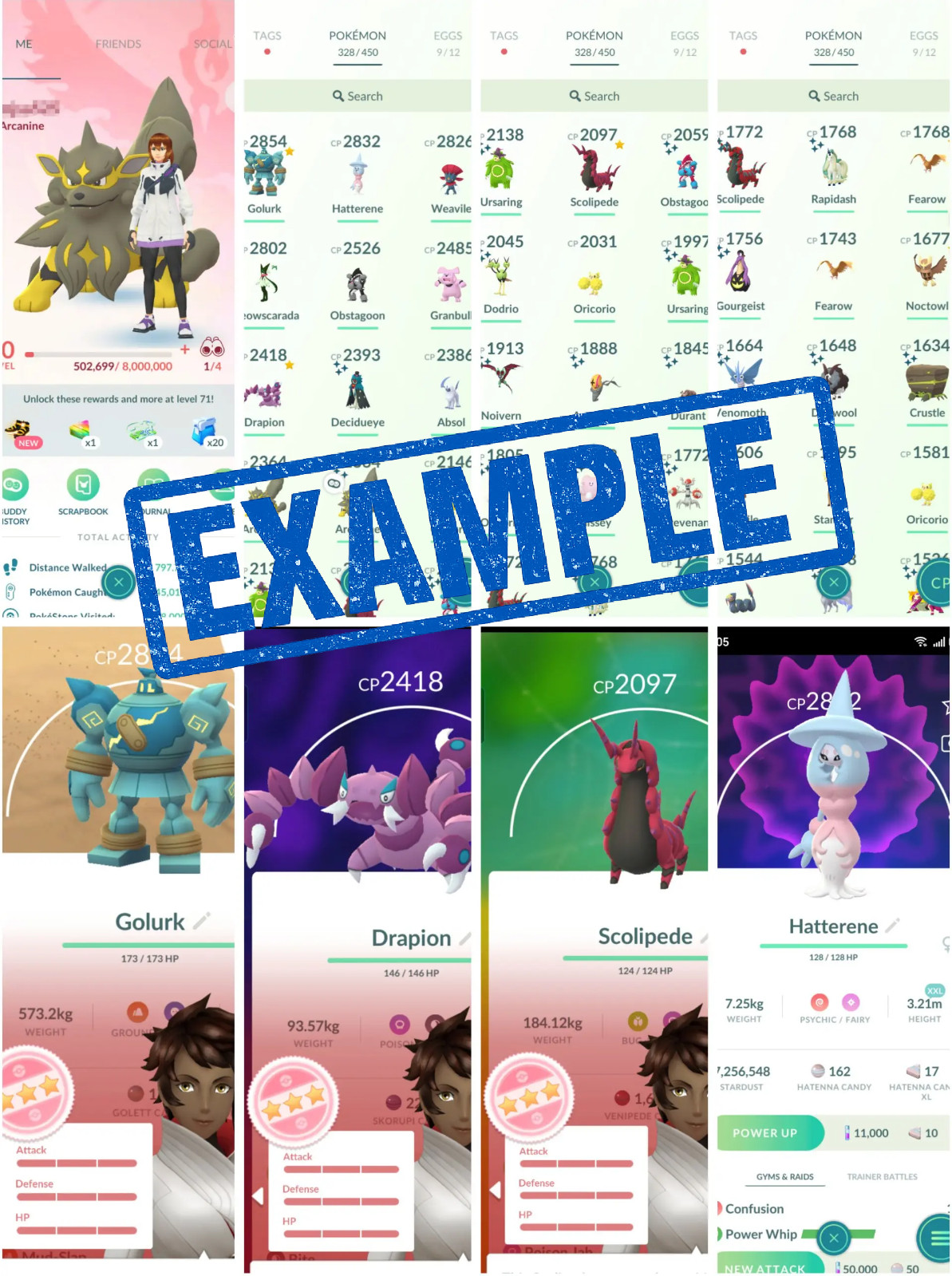 Random Pokemon Acc Go Lvl 70 140+ Legendaries, 150+ Shinies, and 30+ Hundos