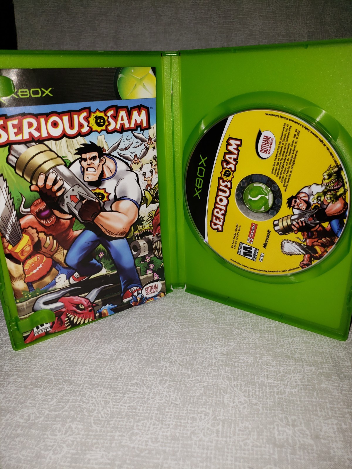 Serious Sam (Microsoft Xbox, 2002) Complete W/ Manual CIB Tested Retro Rare