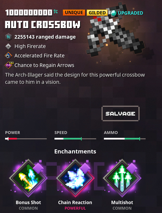 Minecraft Dungeons – Auto Crossbow Unique Gilded (Xbox)(PS4)(Switch)(PC)