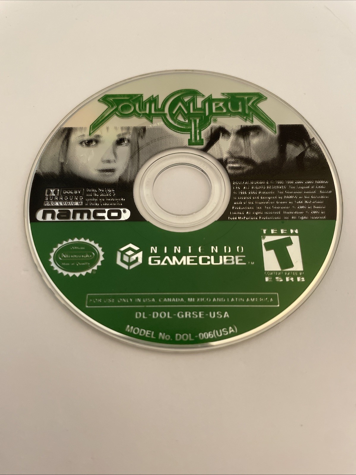 Soul Calibur II (Nintendo GameCube, 2003) Disc Only