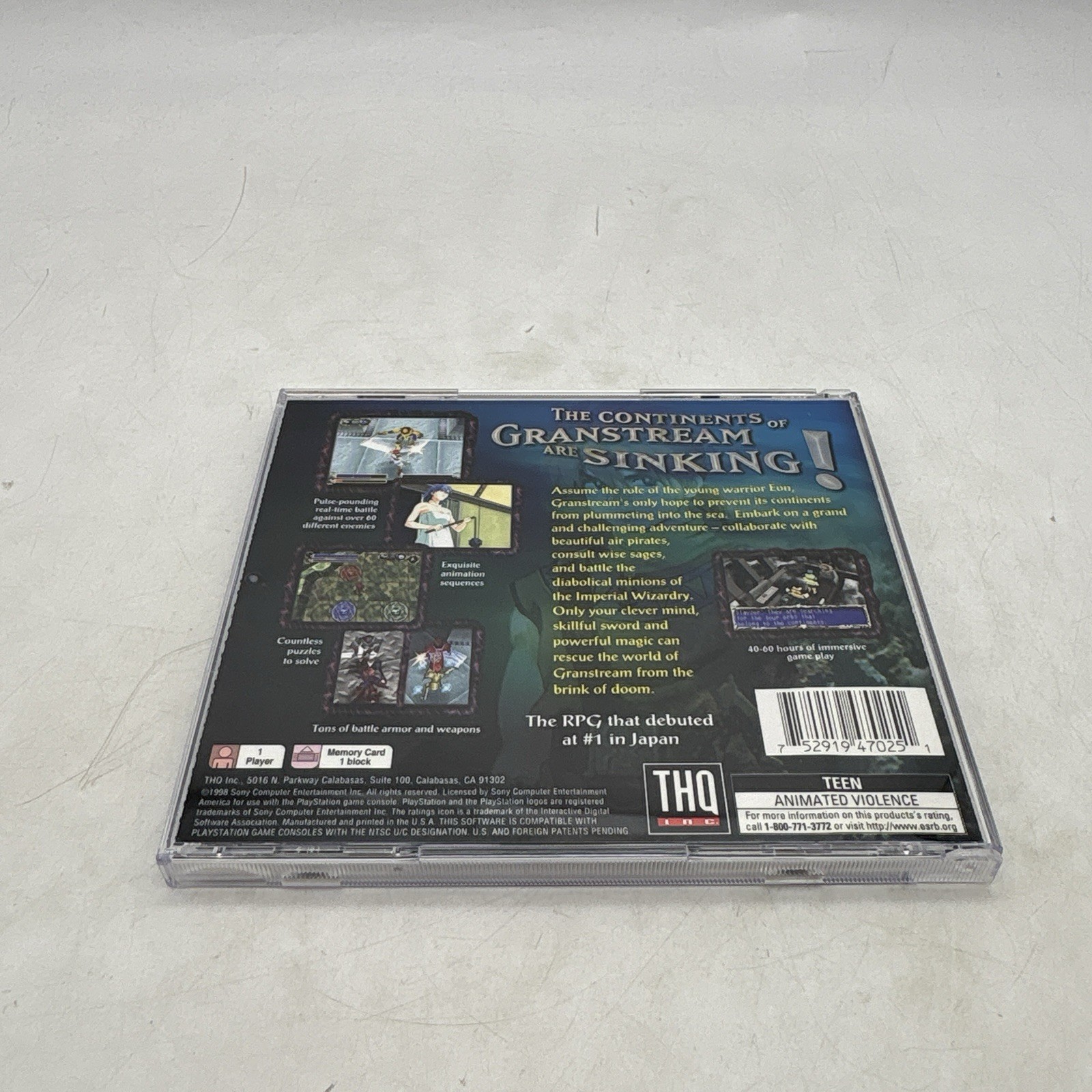 Granstream Saga (PlayStation 1, 1998) PS1 Complete w/ Manual CIB Tested