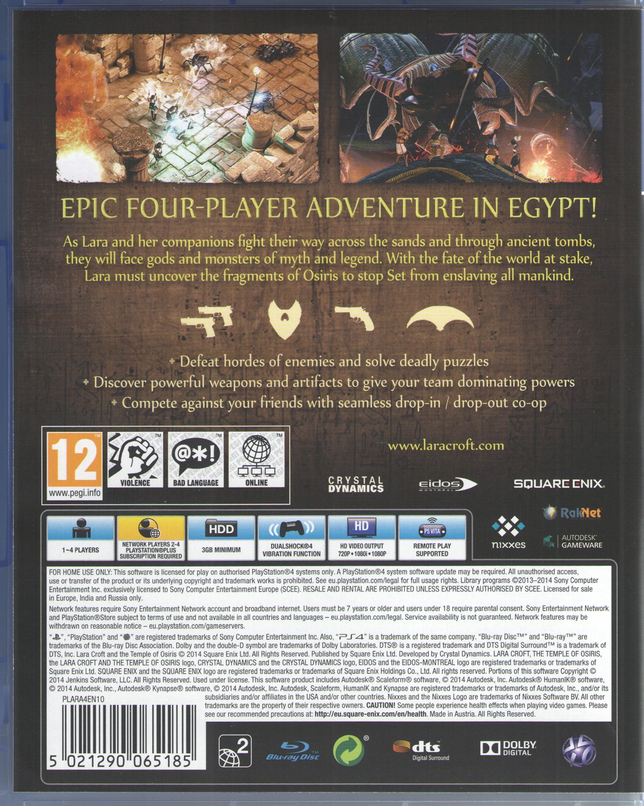 Lara Croft Temple of Osiris for PlayStation 4