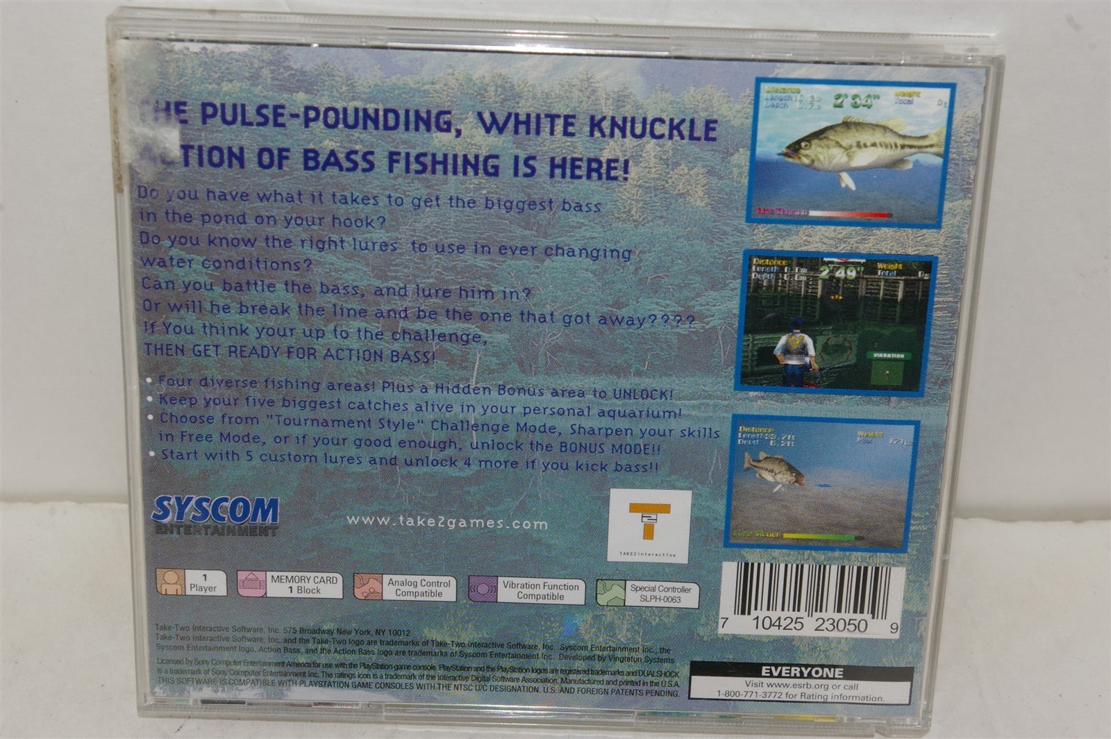 Action Bass (Sony Playstation 1, 2000) PS1 Complete TESTED
