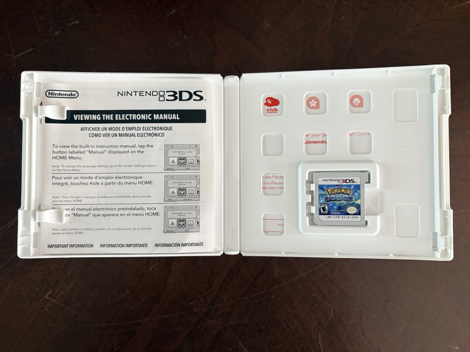 Nintendo 3DS — Pokemon Alpha Sapphire — CIB Complete in Box — Tested & Working