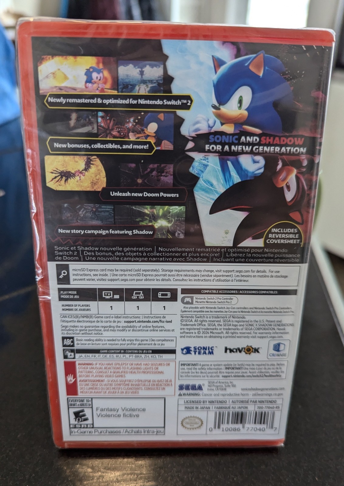 Sonic X Shadow Generations Day One Edition – Nintendo Switch 2