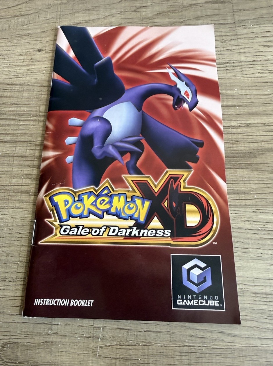 Pokemon XD Gale of Darkness GameCube Case Manual Cover Art, NO GAME*