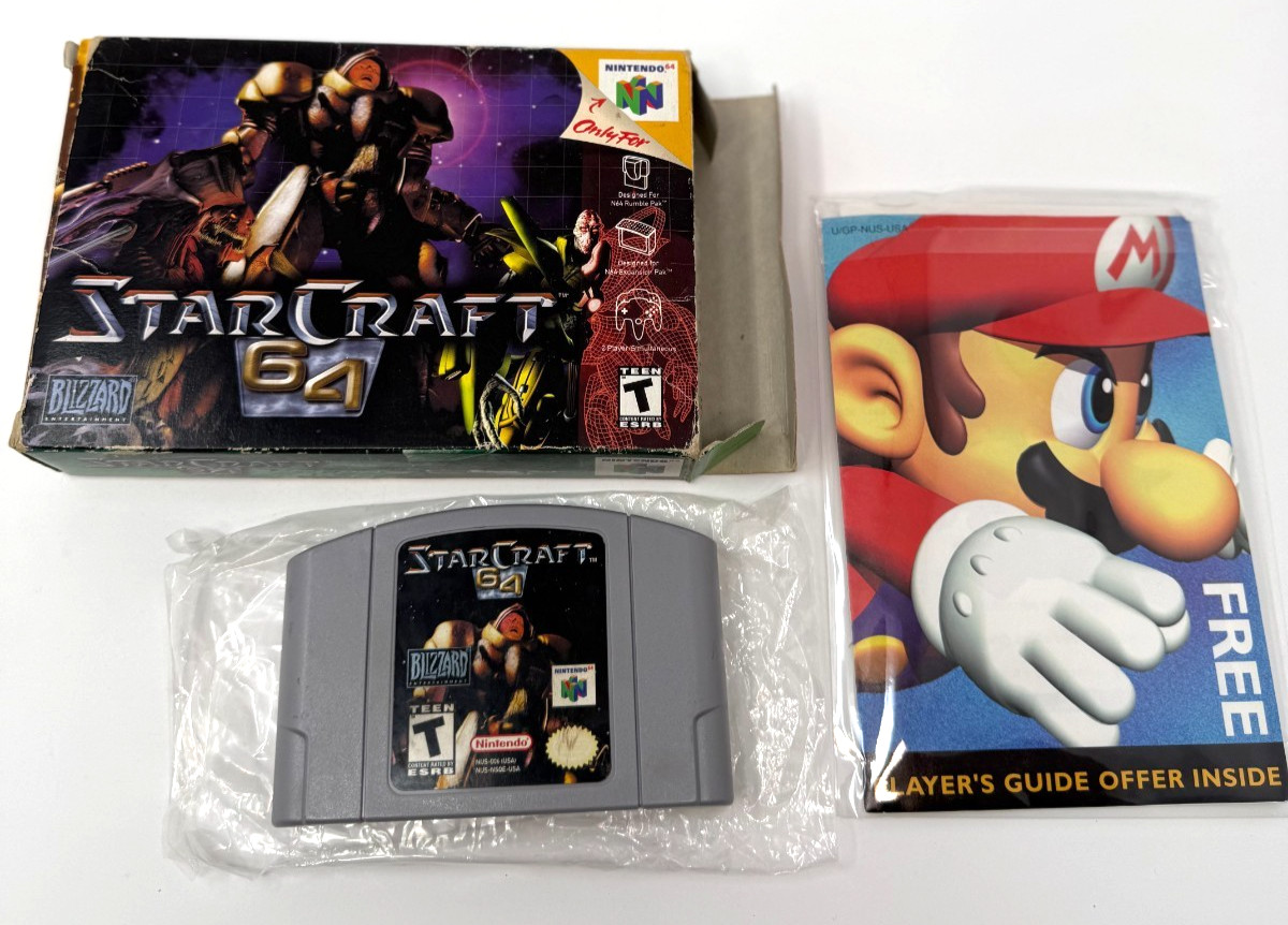 Starcraft 64 N64 Game, Box, Inserts, no manual Excellent