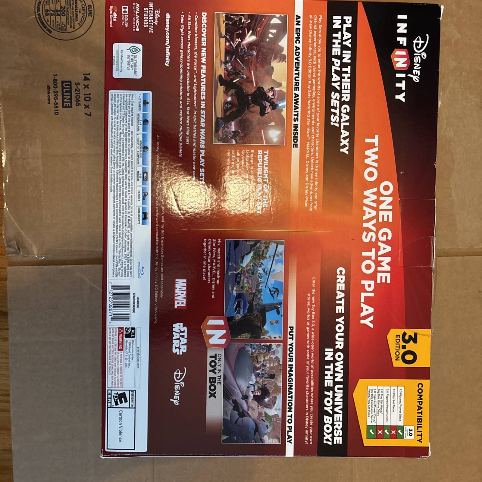 PS3 Star Wars And Disney Infinity Toy Box Starter Packs