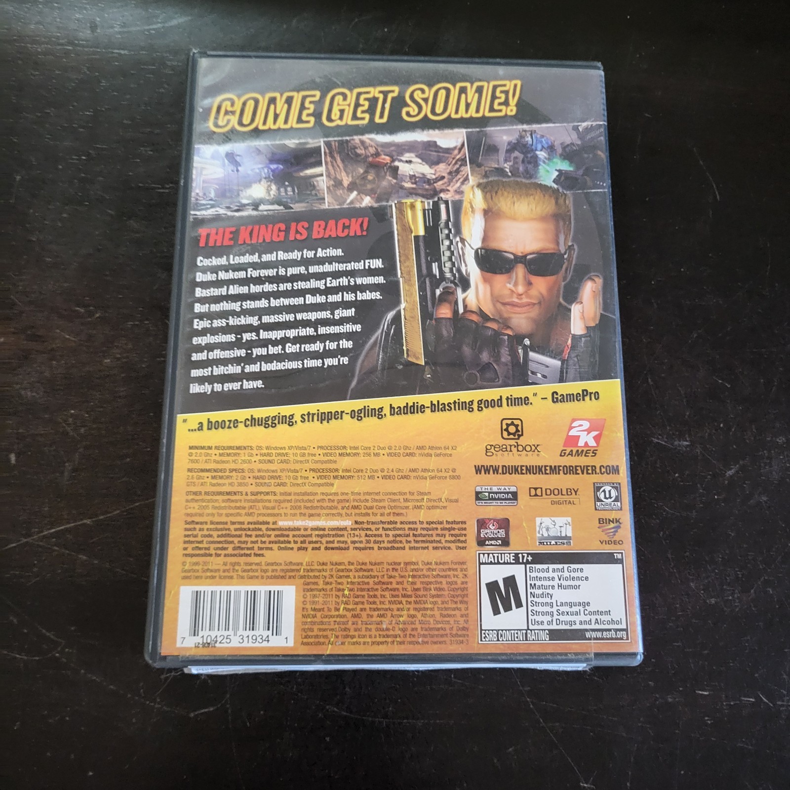 Duke Nukem Forever (PC DVD-ROM, 2008) Complete With Manual and Case