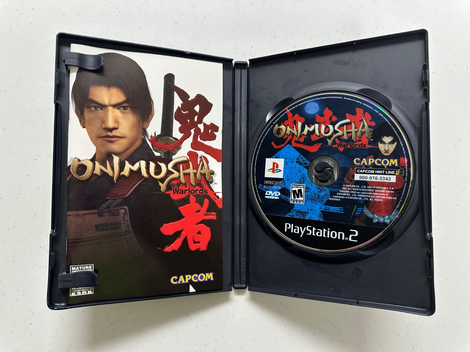 Onimusha: Warlords (Sony PlayStation 2, 2002) CIC w/Manual VF-NM Excellent!!