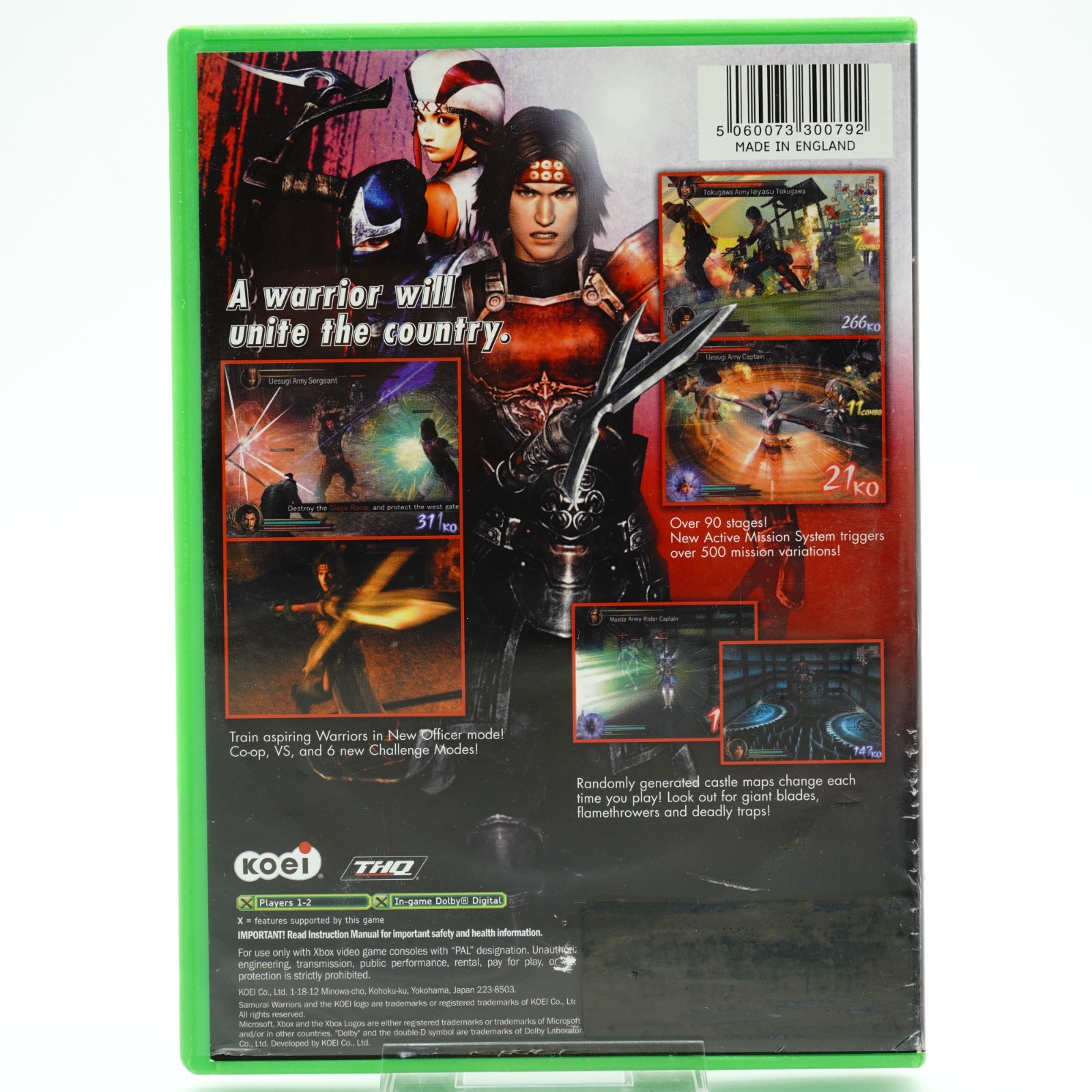 Samurai Warriors Xbox 2004 – CIB w/ Manual, Hack-and-Slash – Good Condition