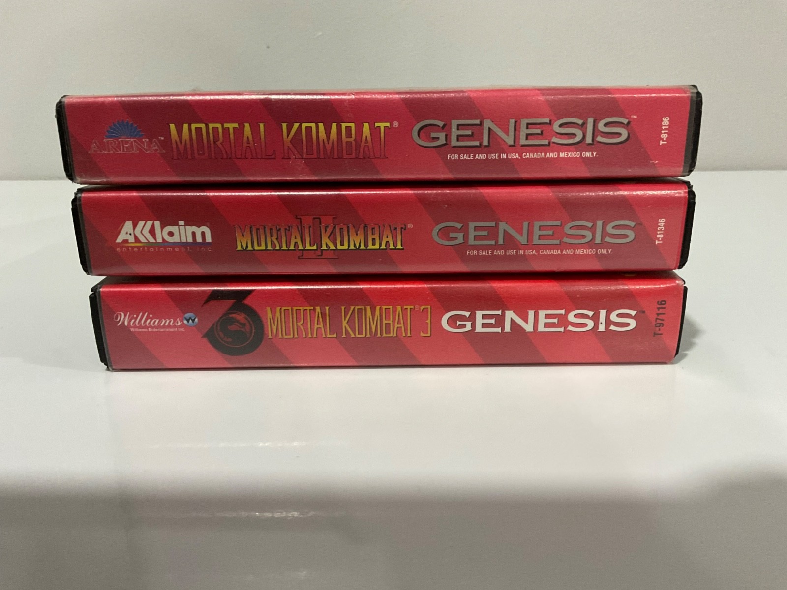 Sega GENESIS Game Lot MORTAL KOMBAT 1 2 3 Trilogy Bundle