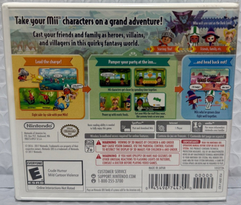 Brand NEW Miitopia (Nintendo 3DS)