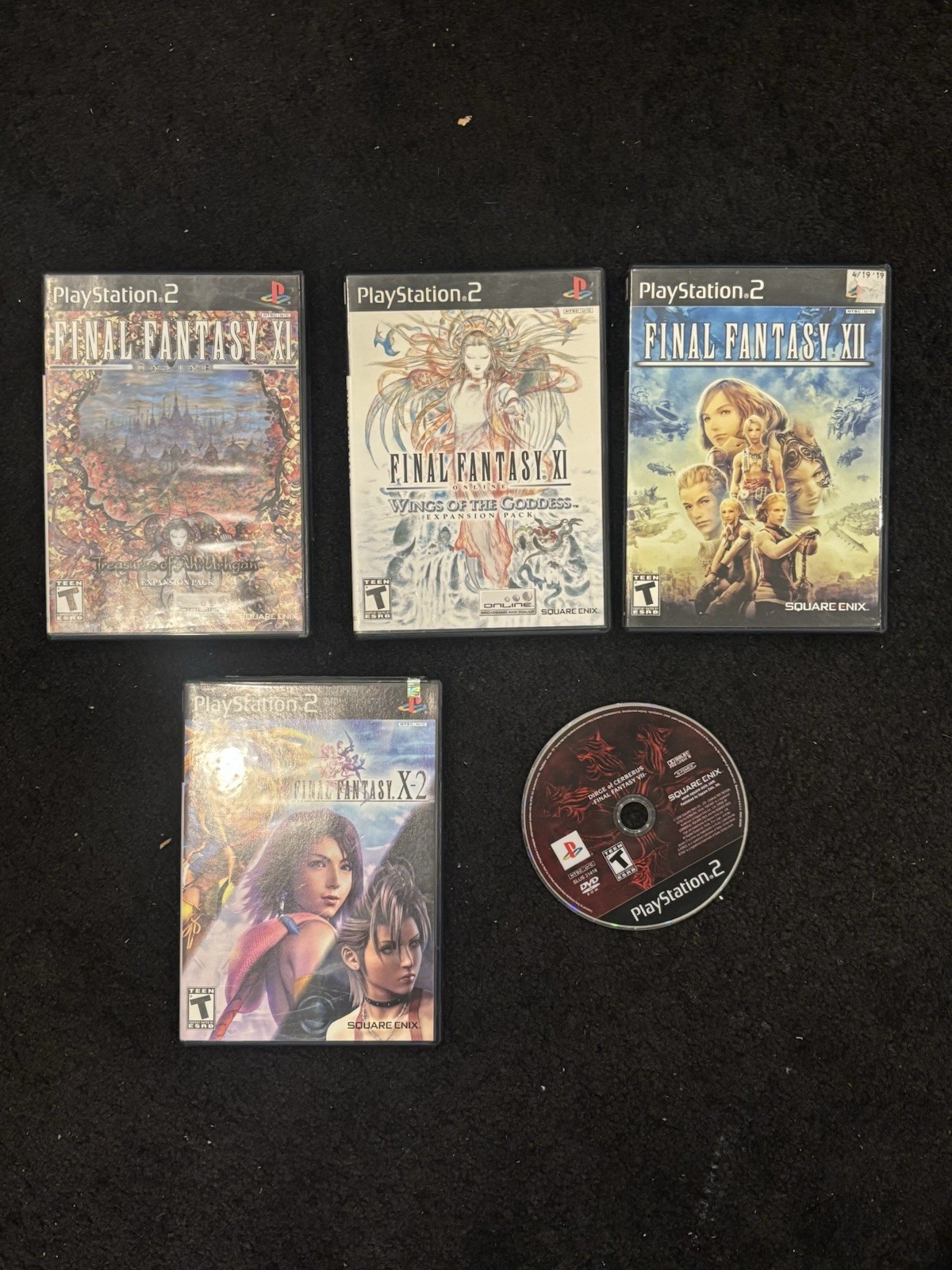Playstation 2 PS2 Final Fantasy XI, XII, X2, VII, Expansion Pack Lot Of 5 Games