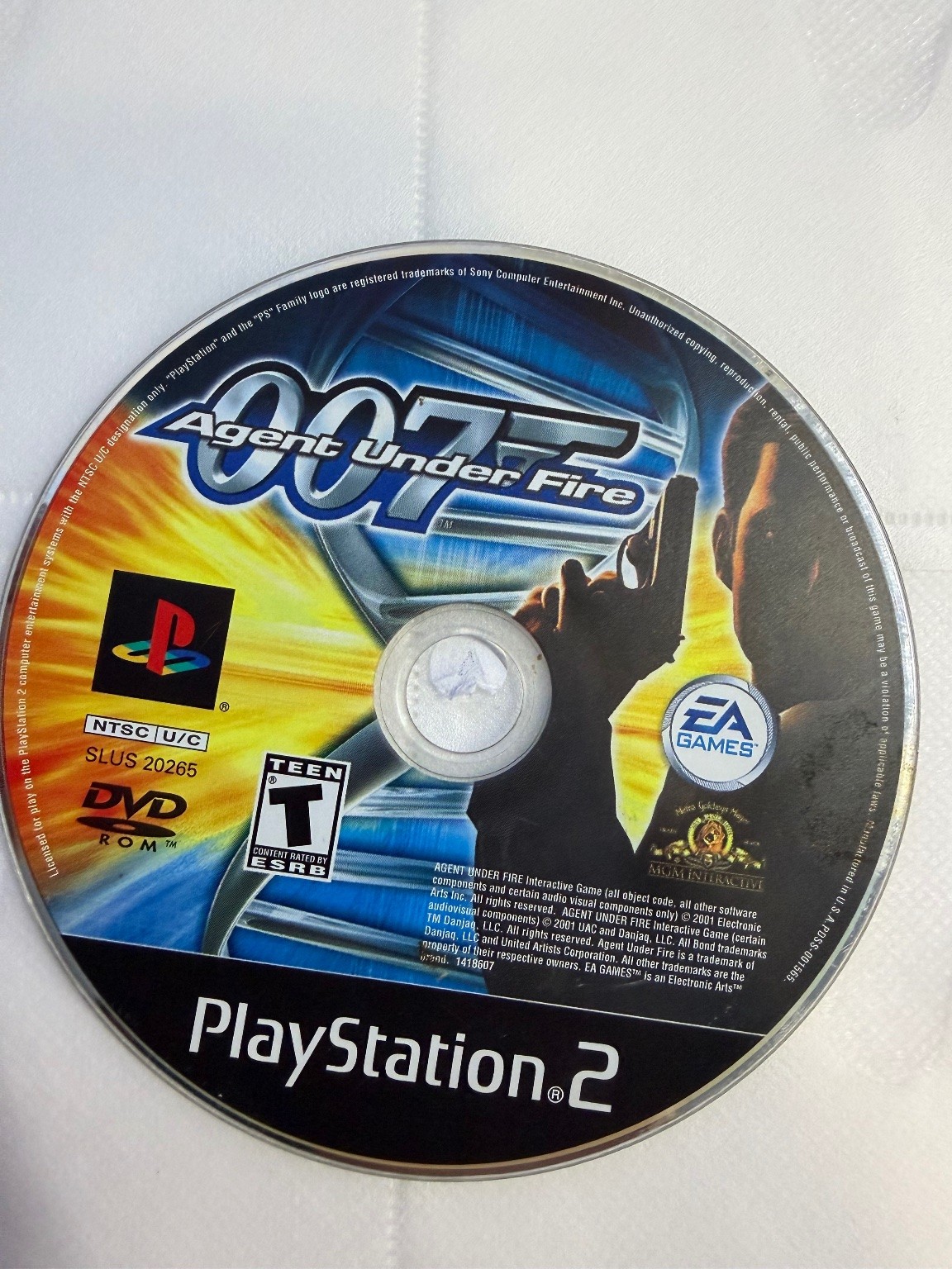 007 Agent Under Fire PlayStation 2 Video Game PS2 FPS Action Multiplayer