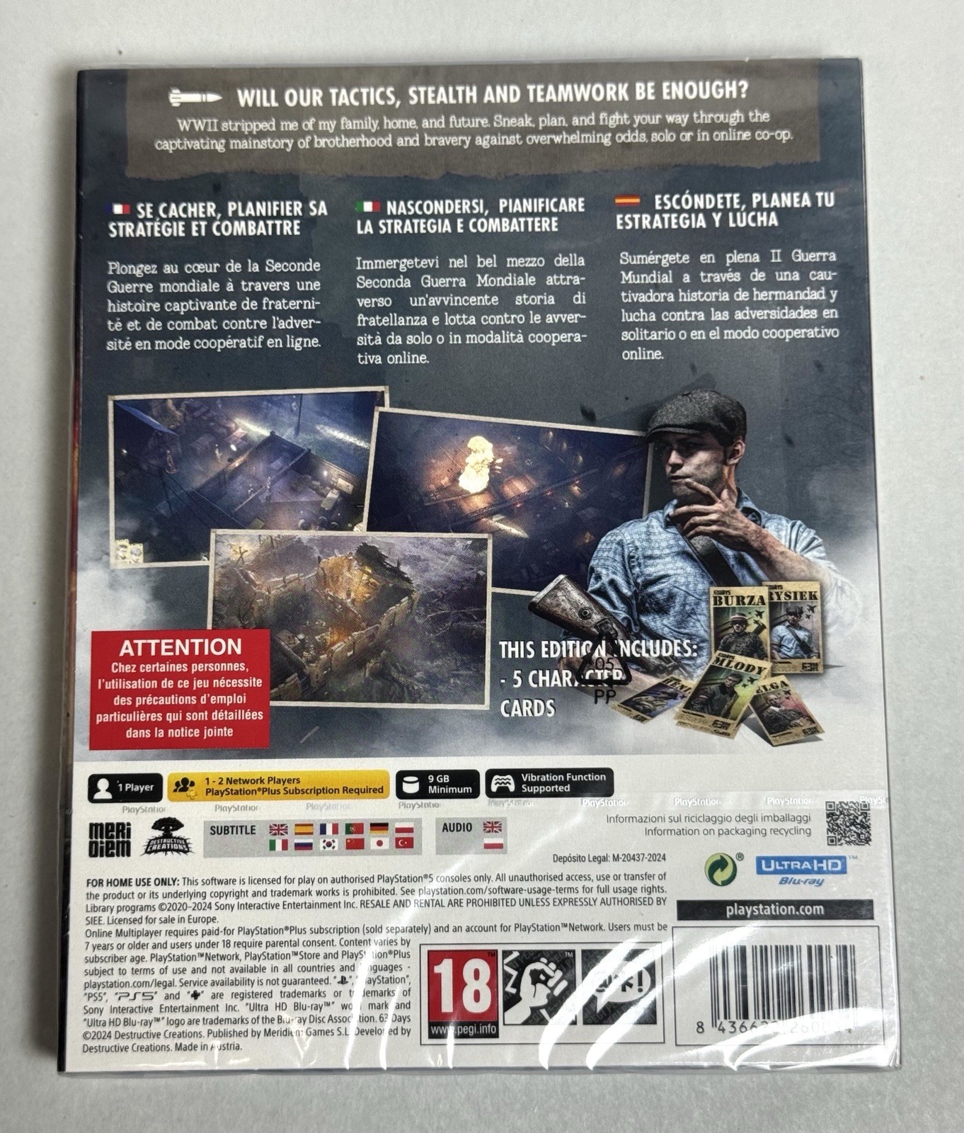 Brand New Sealed PS5 63 Days The Home Army Edition Pegi 18 Import