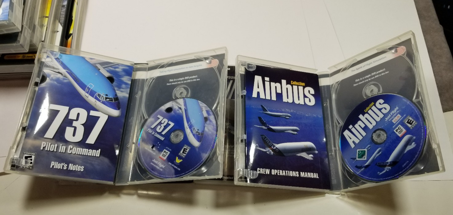Just Flight Microsoft Simulator Expansion 737 DC-10 MD-81 C-130 Airbus Lot of 12