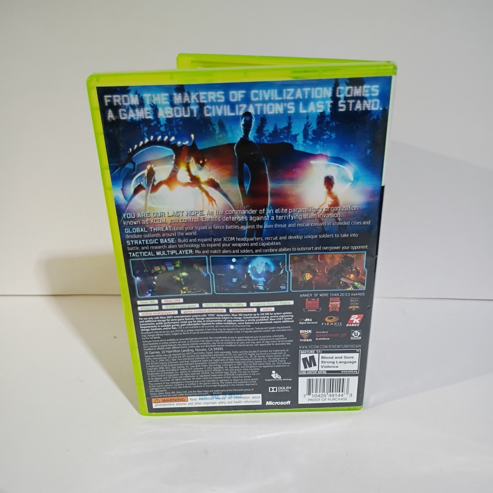 XCOM: Enemy Unknown (Xbox 360) CIB COMPLETE