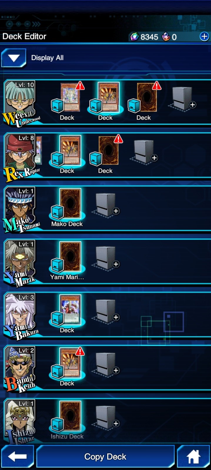 YU GI OH DUEL LINKS IOS, ANDROID, 111 characters, ,9485 gems, 21 decks, 821 box