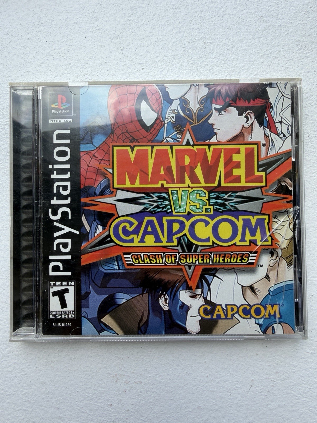Marvel vs. Capcom: Clash of Super Heroes (Sony PlayStation 1, 2000) w/ Reg Card