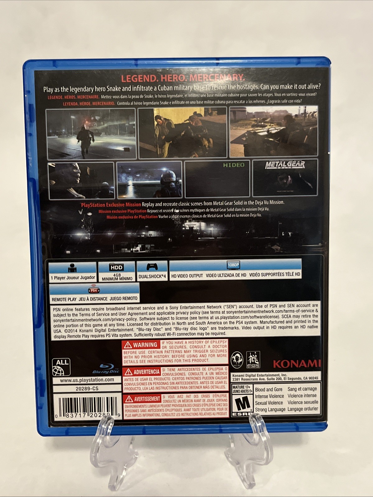 Metal Gear Solid V: Ground Zeroes & The Phantom Pain (Day One Edition) CIB