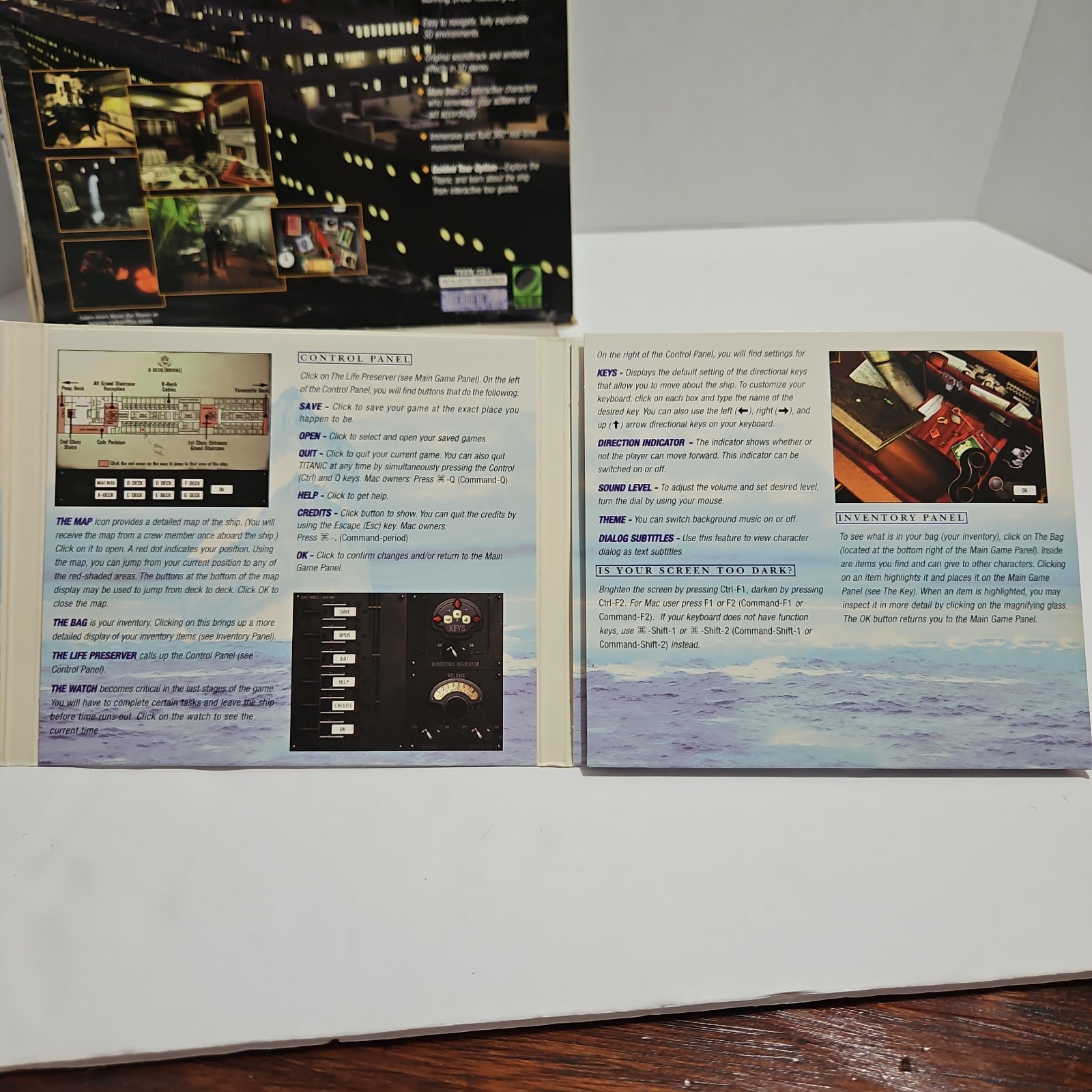 Titanic Adventure Out of Time PC Big Box Complete 2 Disc Mac 1996 Hints Book