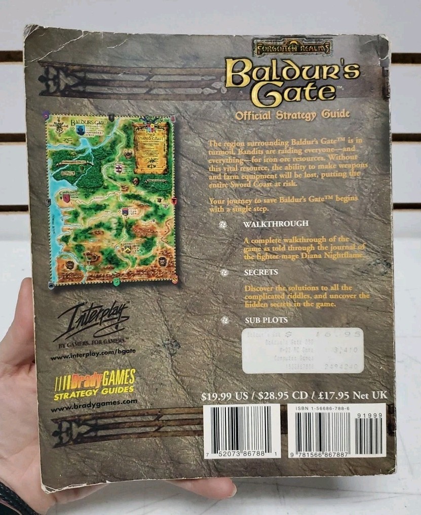 Baldur’s Gate (1998, PC Big Box) Discs, Manual, Map + Tales of Sword Coast Game