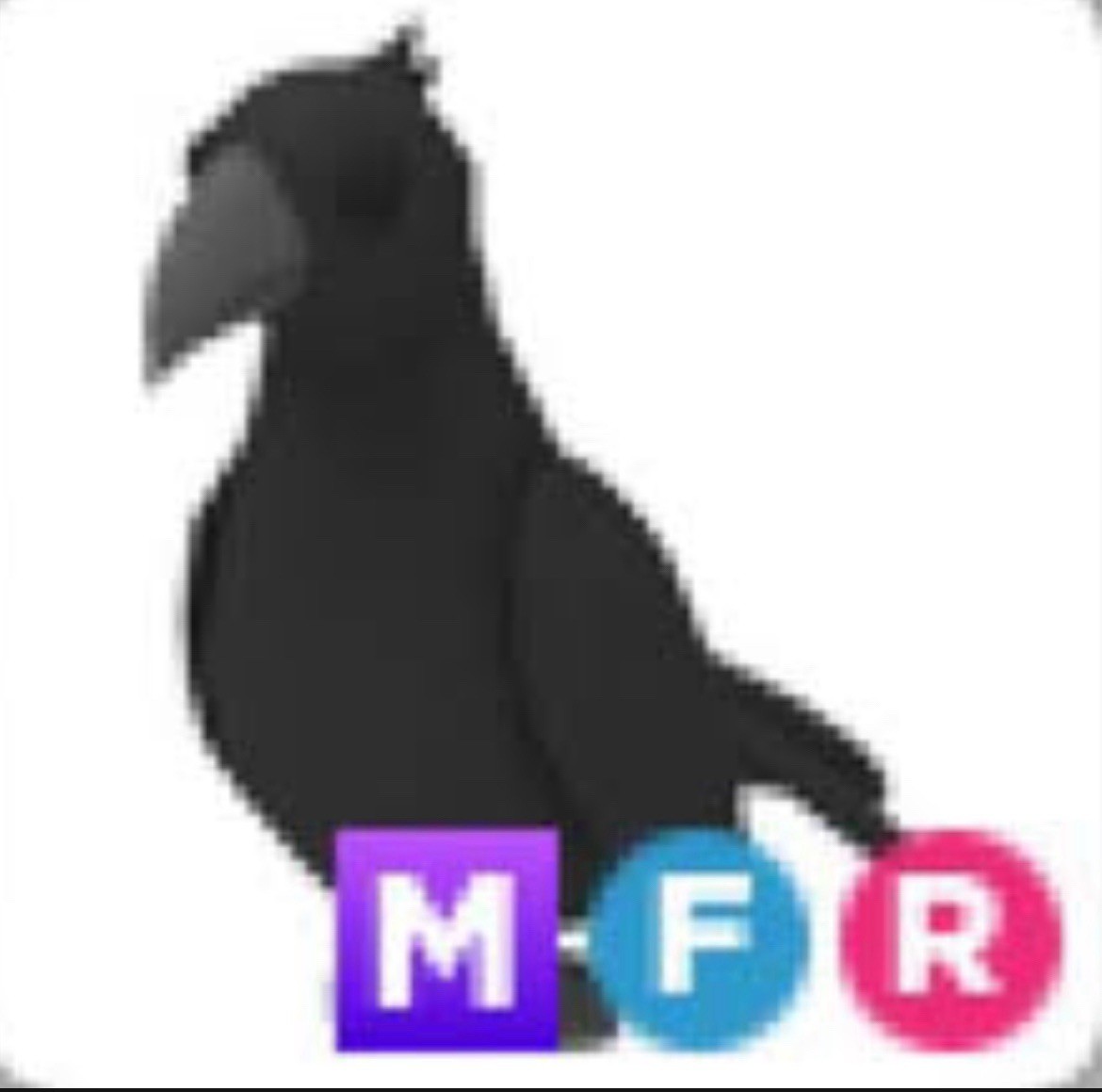 Adopt Me! Mega Neon Fly Ride Crow Virtual Pet Roblox Game Item (READ DESC‼️)