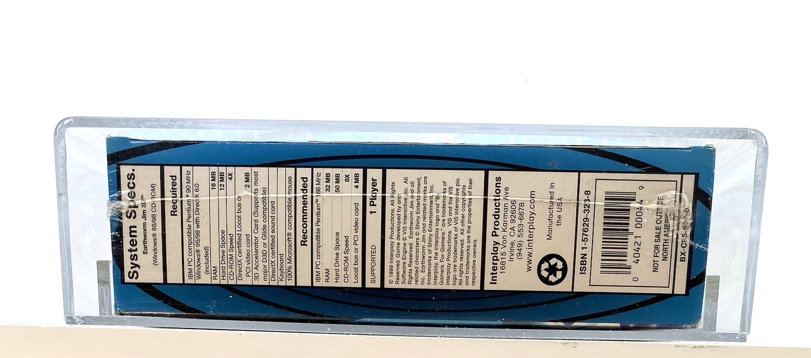 Earthworm Jim Set 3D PC Big Box Windows Computer New 1995 Sealed VGA Graded