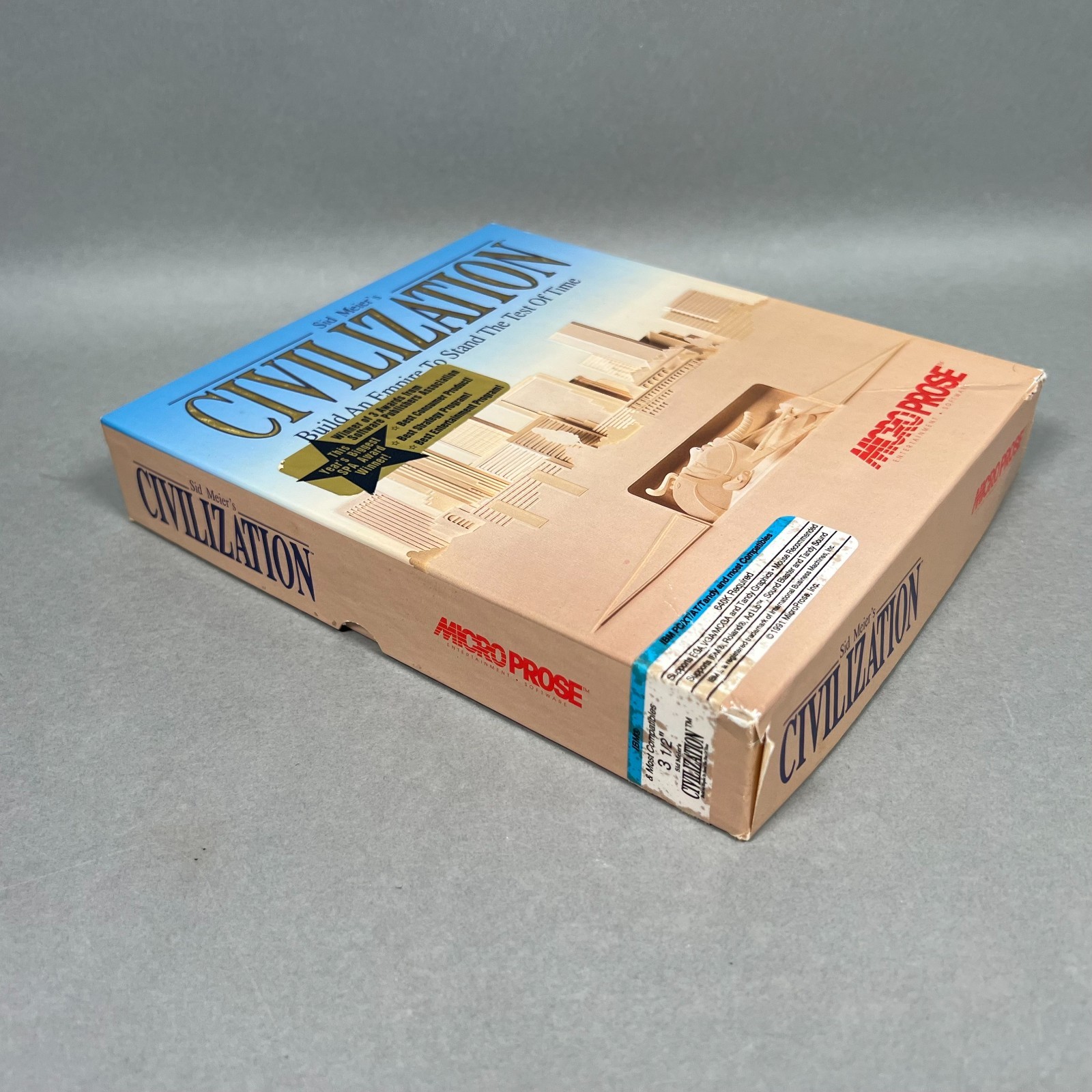 CIB Sid Meier’s Civilization 1993 PC IBM 3.5″ Microprose Disks Big Box COMPLETE