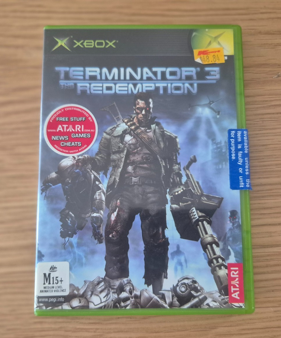 XBOX TERMINATOR 3 THE REDEMPTION GAME ATARI MA15+ (USED) 2004