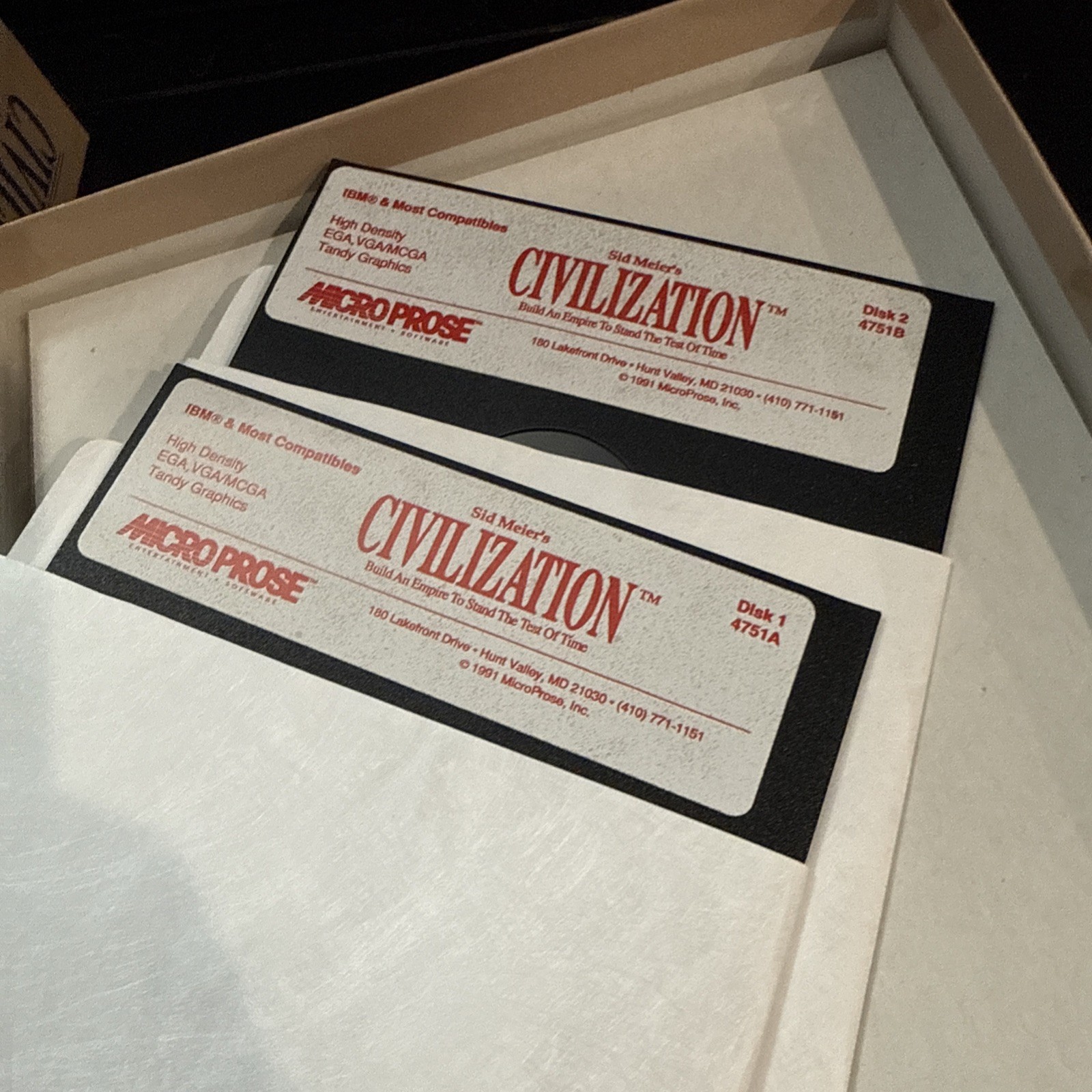 Sid Meier’s Civilization I PC Big Box • 5.5” • MicroProse