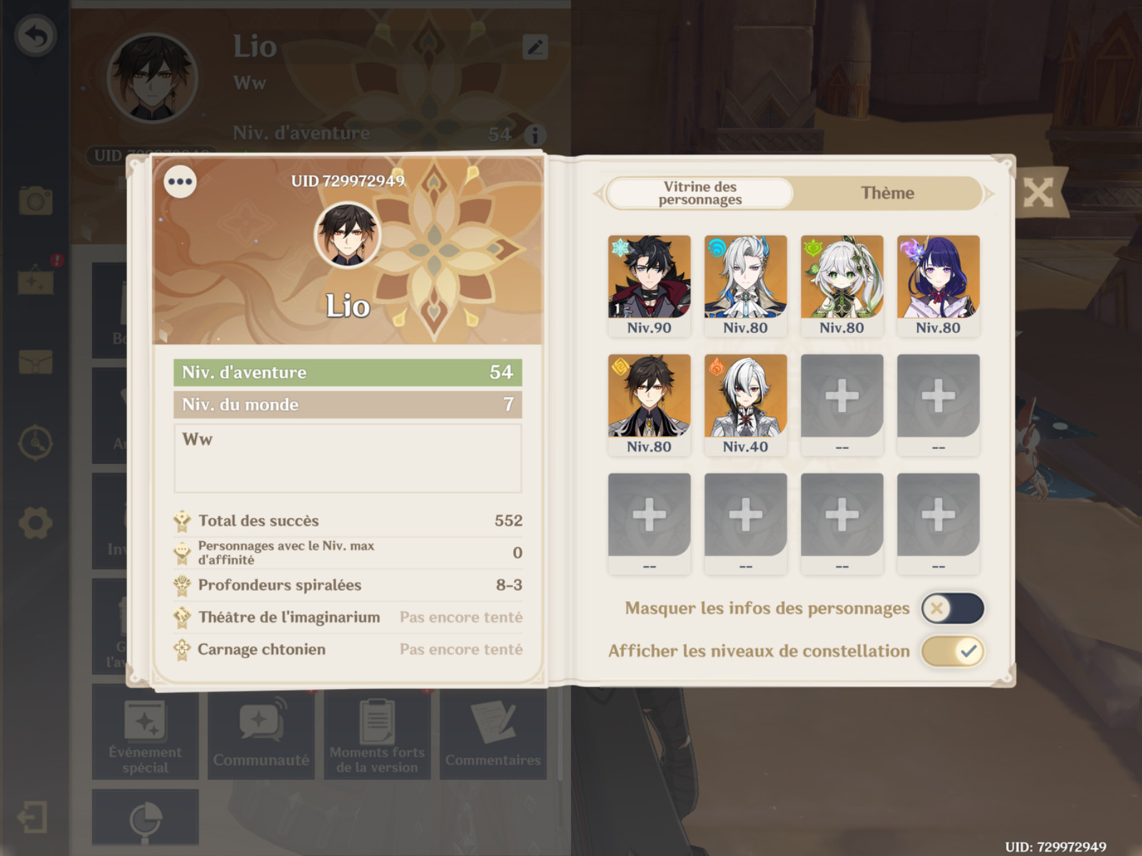 GENSHIN IMPACT ACCOUNT AR 54 EU | wrio+ signa, Neuvillette+ signa, Zhongli + sig