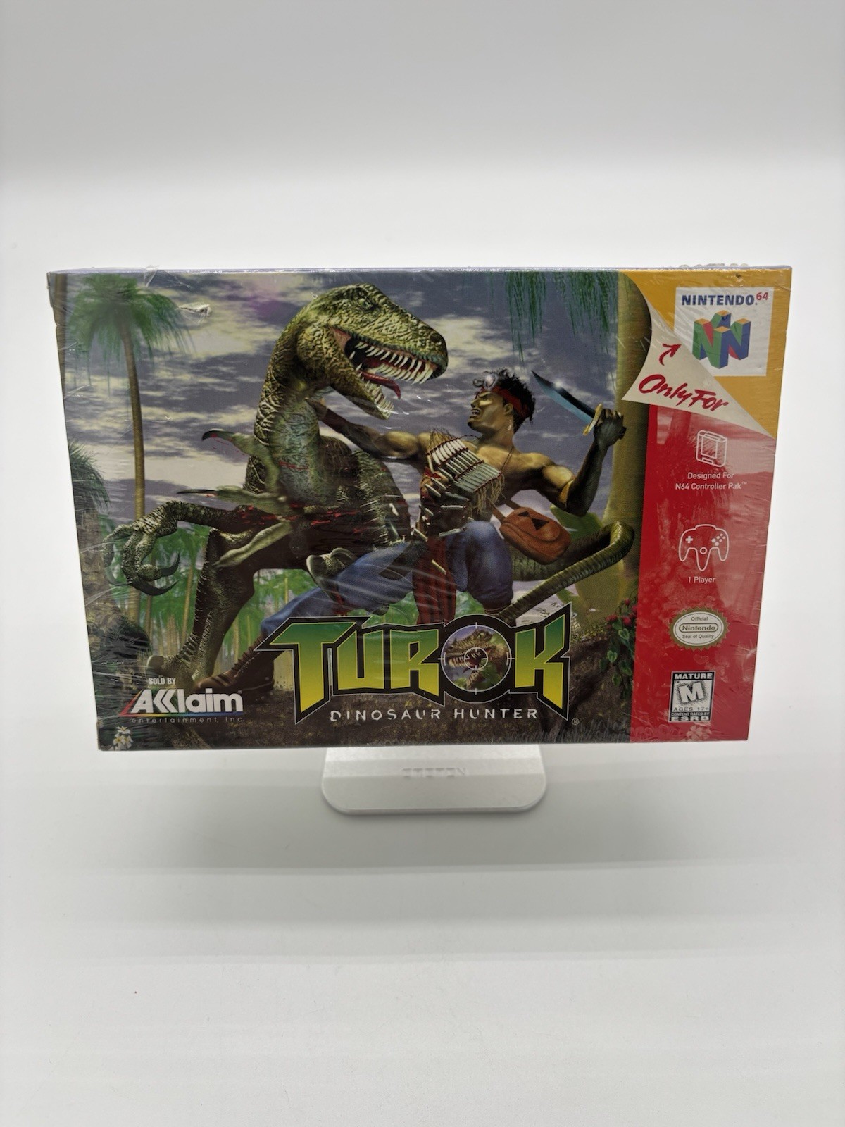 Turok: Dinosaur Hunter (N64 Nintendo 64) NEW SEALED V-SEAM, FIRST PRINT, RARE!