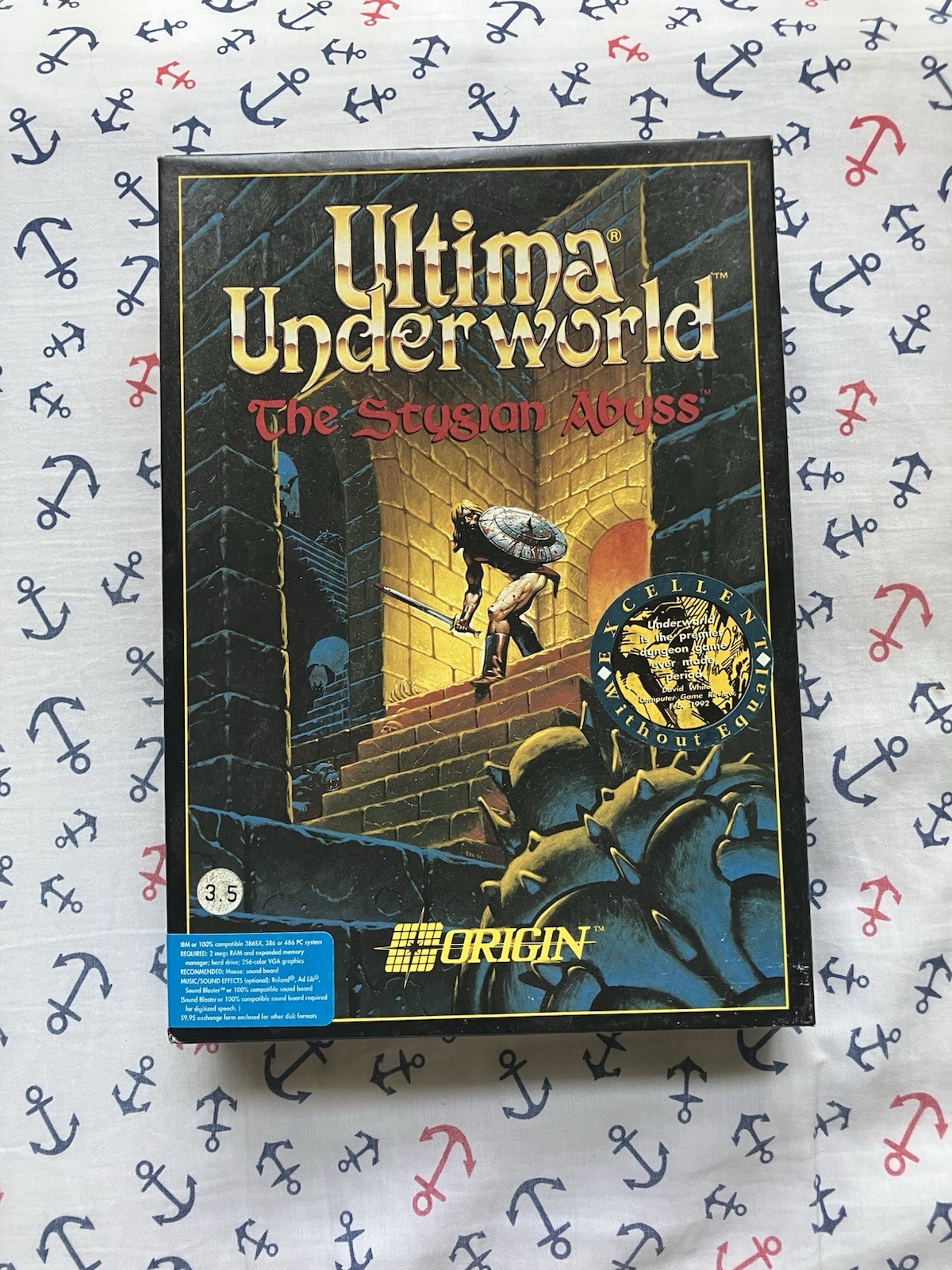 Ultima Underworld The Stygian Abyss Origin Systems big box 3.5″ DOS IBM PC