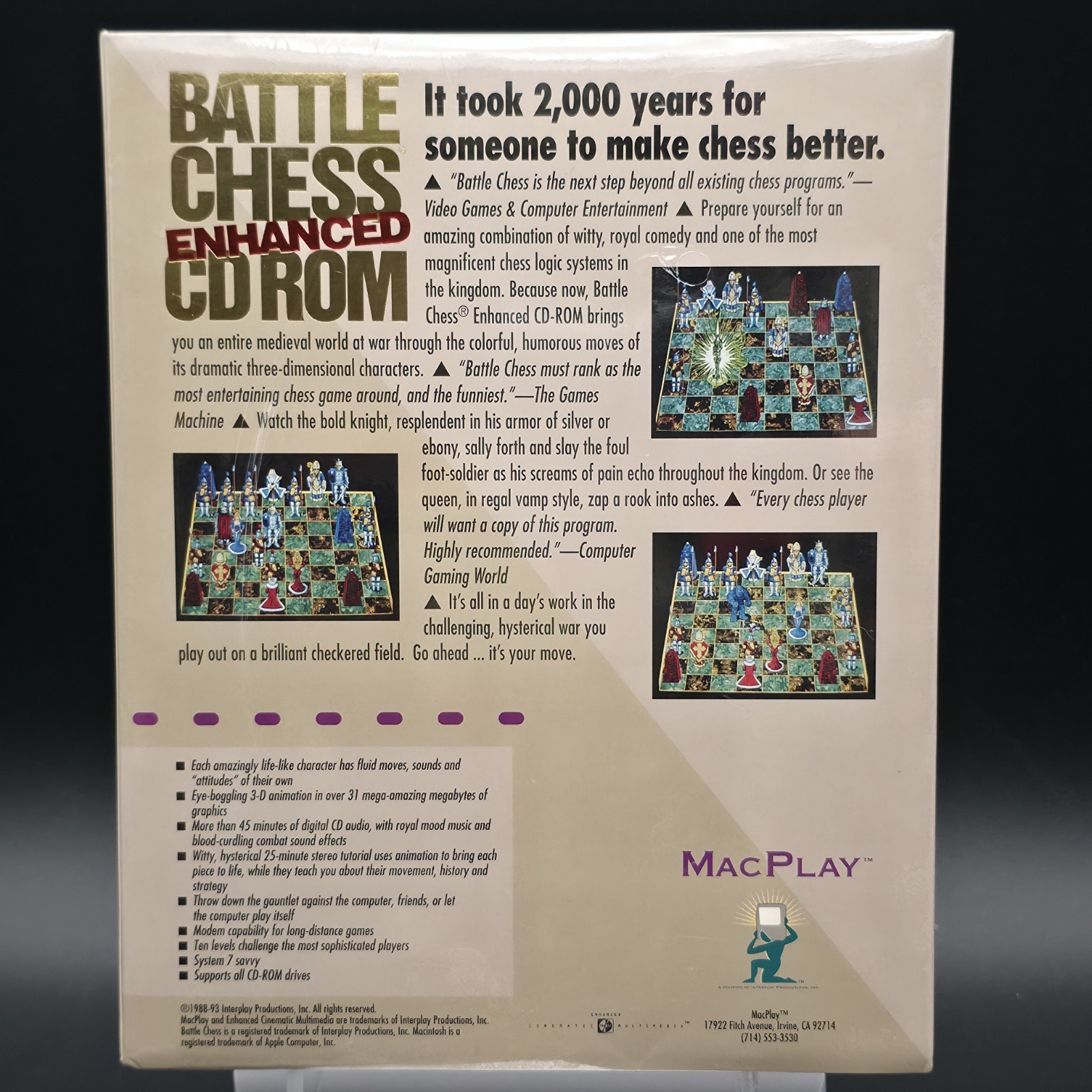 Battle Chess: Enhanced CD-ROM, 1993, Big Box, New & Sealed