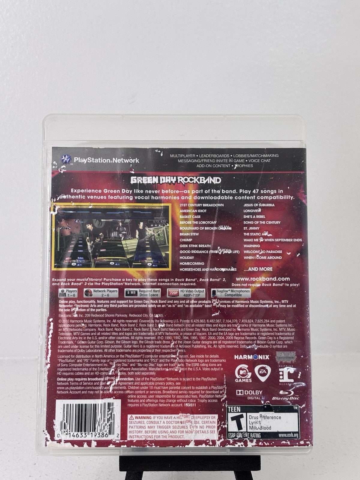 Green Day Rock Band (Sony PlayStation 3 PS3, 2010) Complete With Manual Tested