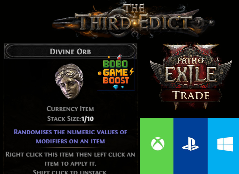 Path of Exile 2 Rise of the Abyssal SC The Third Edict Divine orb/ Exalted etc