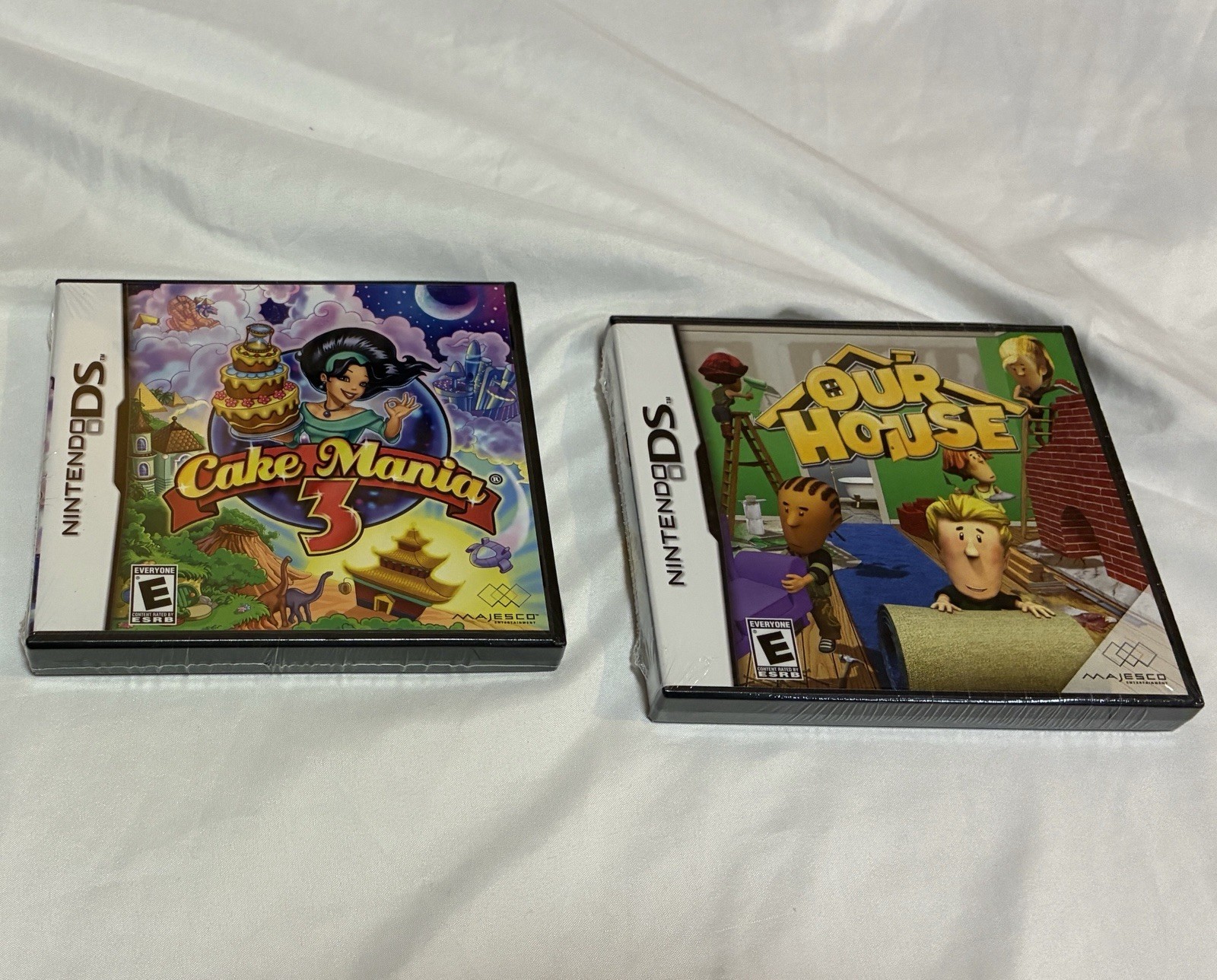 Cake Mania 3 and Our House Nintendo DS Brand New Factory Sealed 2 Games